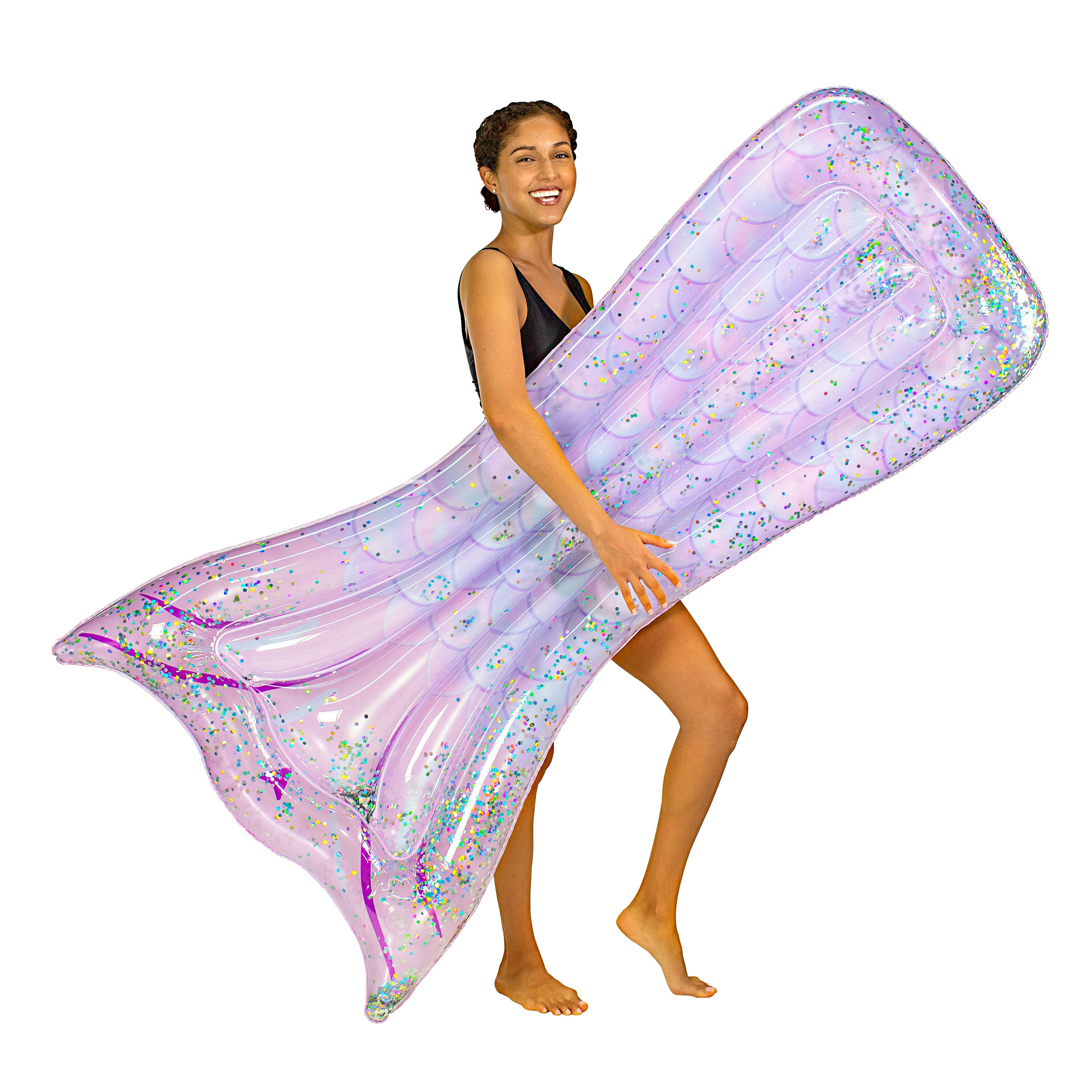 Deluxe Mermaid Tail Glitter Pool Raft – PoolCandy