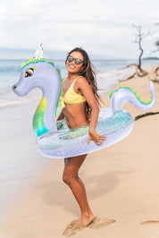 Glitter Dragon - 40" Beach & Pool Tube Purple & Glitter