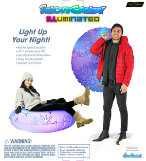 SnowCandy Illuminated LED snow flake snow tube