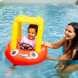 Little Tikes Cozy Coupe Junior Baby Boat - Infant Pool Float with Canopy, Safety Seat, and Steering Wheel