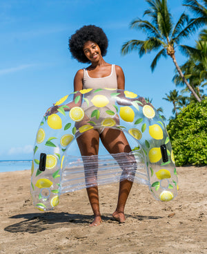 Inflatable Lemon Sun Chair Pool Float