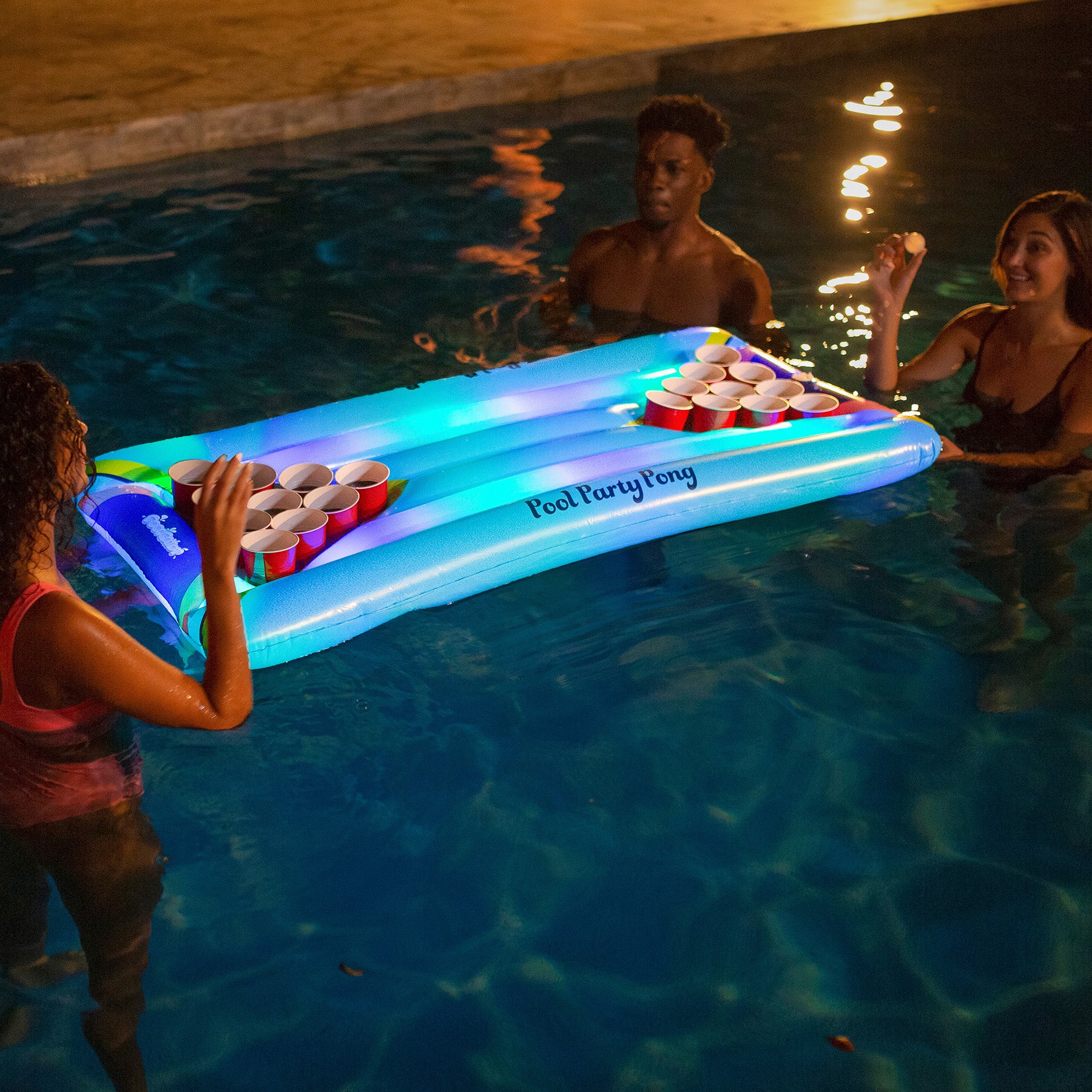 Inflatable Pool Party Pong Illuminated LED PoolCandy