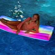 Classic Rainbow Illuminated LED Deluxe Pool Raft - 74 x 30"