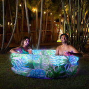 PoolCandy Tropical Palms Illuminated Sunning Pool with Bluetooth Speaker - Perfect for Day or Night