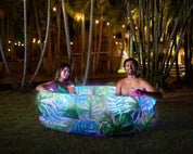 PoolCandy Tropical Palms Illuminated Sunning Pool with Bluetooth Speaker - Perfect for Day or Night