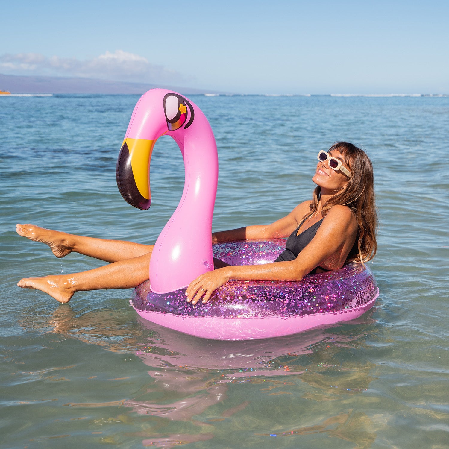 Glitter Flamingo 40" Pool Tube