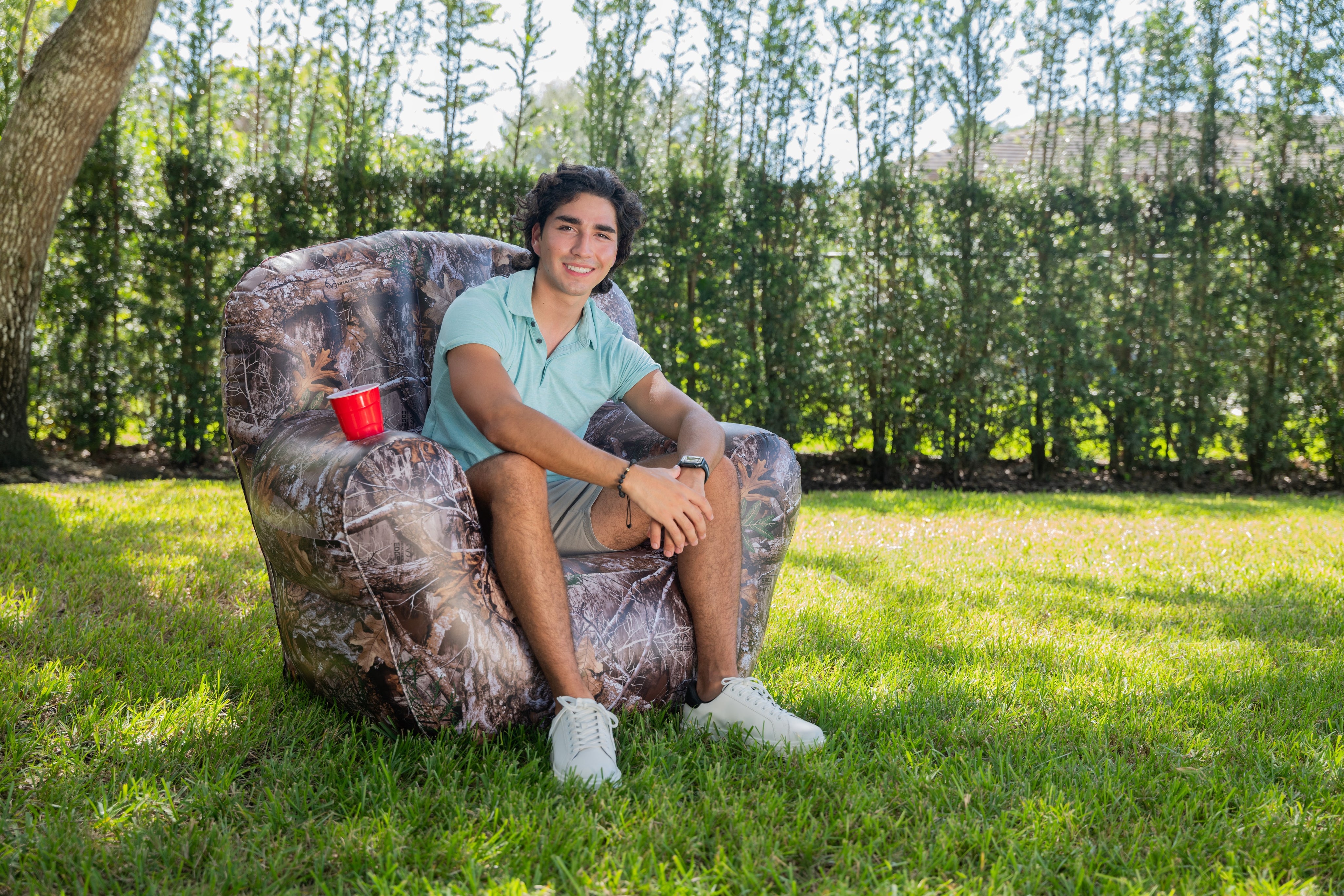 Inflatable Armchair featuring Realtree Edge Camo Design by Air Candy