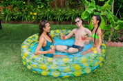 Giant 4-Person Inflatable Sunning Pool - Lemon Print