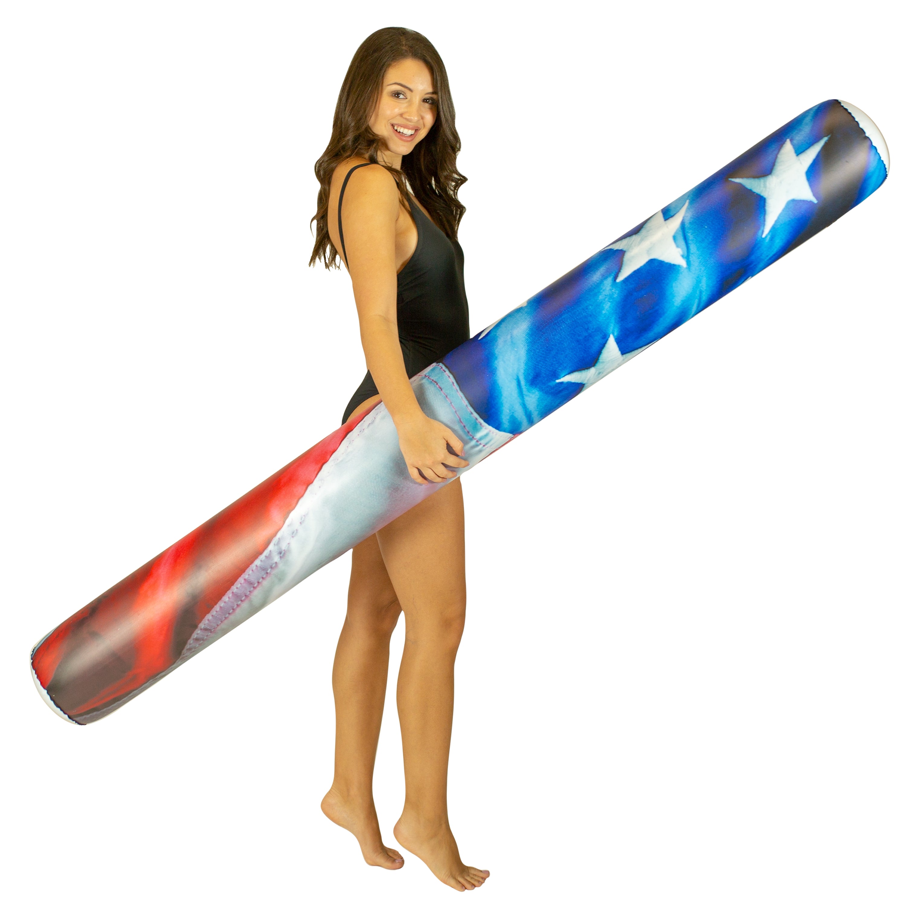 Inflatable Stars & Stripes Pool Noodle Float Giant Size