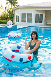 Red, White & Blue 36" Pool Tube Double Sided Stripes & Stars