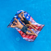 Inflatable Stars & Stripes Pool Raft Deluxe Giant 2 Person