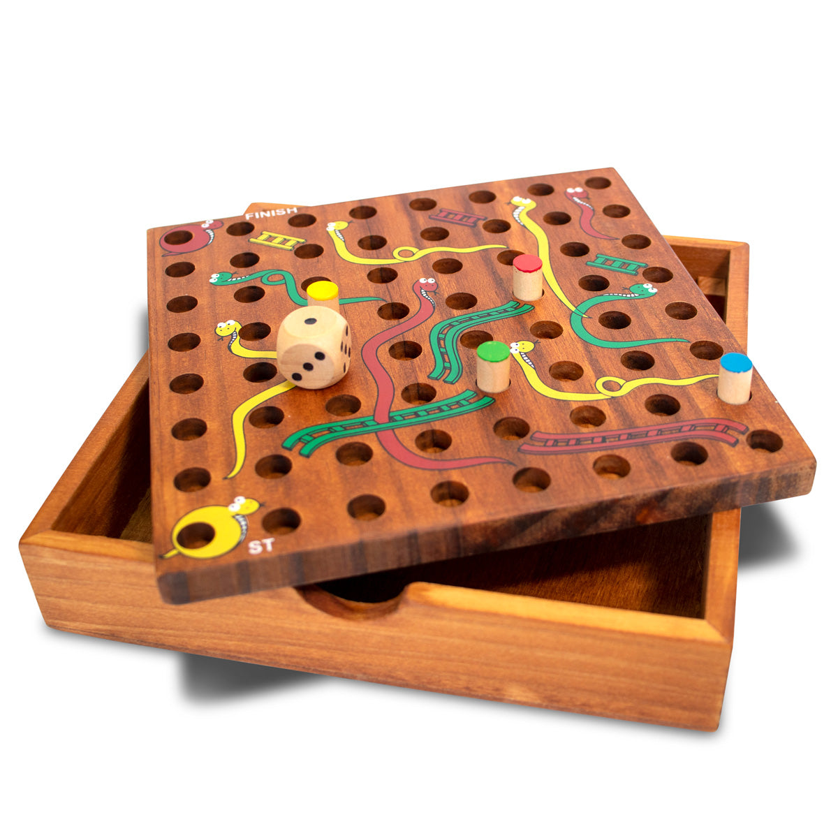 Braincandy snakes & ladders wood game set