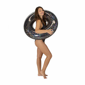 Inflatable Black Onyx Giant Pool Tube PoolCandy