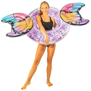 Inflatable Butterfly Pool Tube Glitter 40 Inch