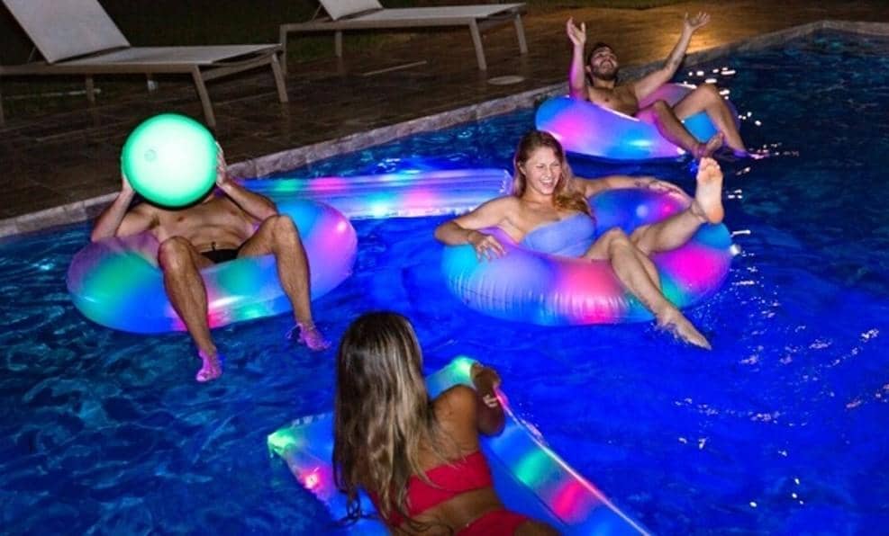 Lighted store pool floats