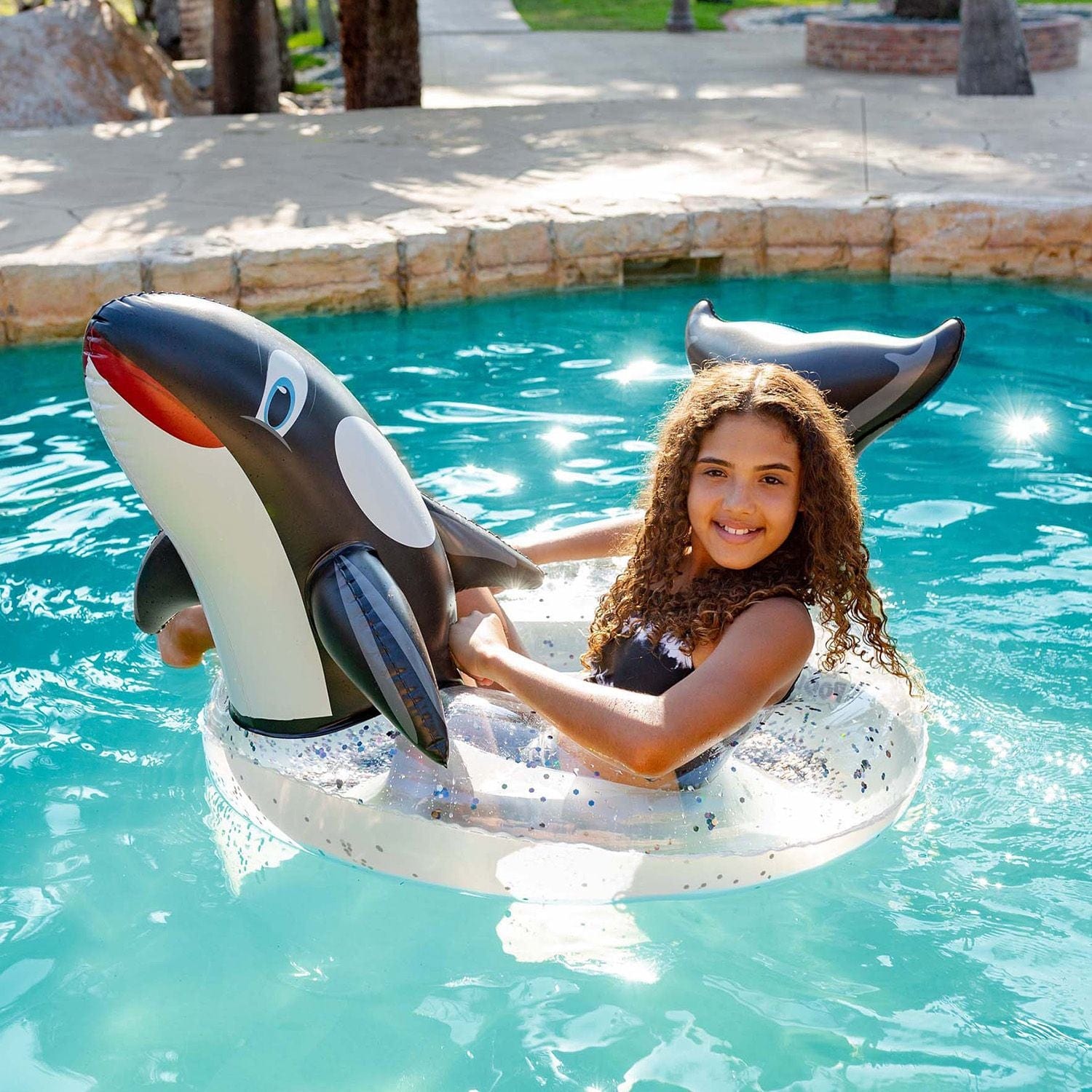 inflatable orca tube