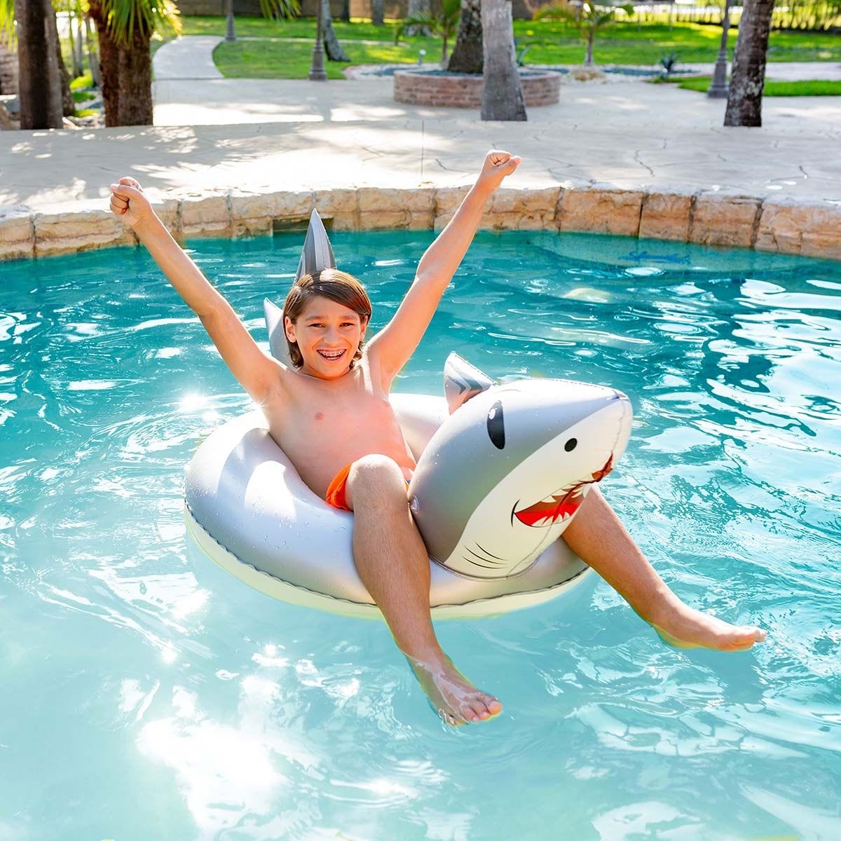 Shark Ride-On Inflatable Pool Tube