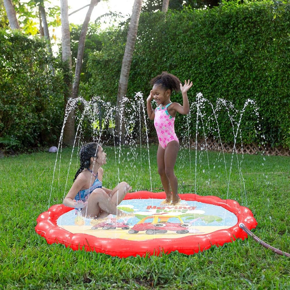 Little tikes pool with store built in slide and sprinkler