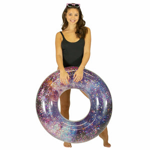 Pink Glitter Deep Space Galaxy | Pool Tube - PoolCandy