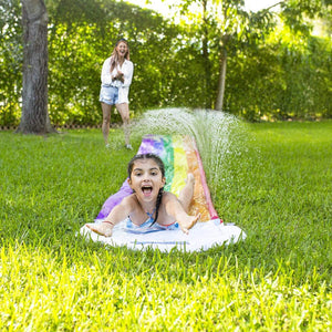 Rainbow Colors Water Slide Lawn Garden