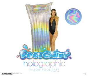 Holographic Pillow Pool Raft PoolCandy