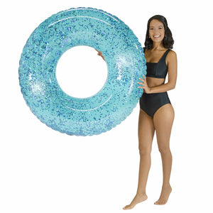 Poolcandy Pool Tube PoolCandy Jumbo Pool Tube, 48", Aqua Glitter