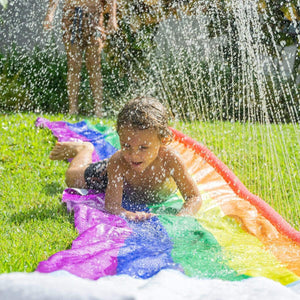 Rainbow Colors Water Slide Lawn Garden PoolCandy