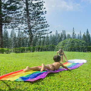 Rainbow Colors Water Slide Lawn Garden