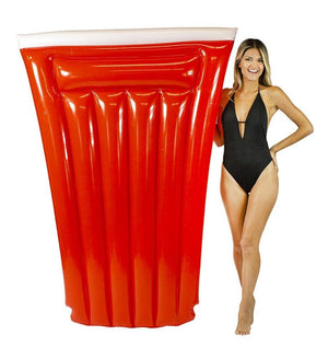 Inflatable Pool Raft Giant Red Cup PoolCandy