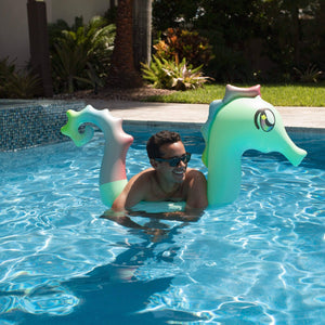 Inflatable Seahorse Ride-On Pool Noodle