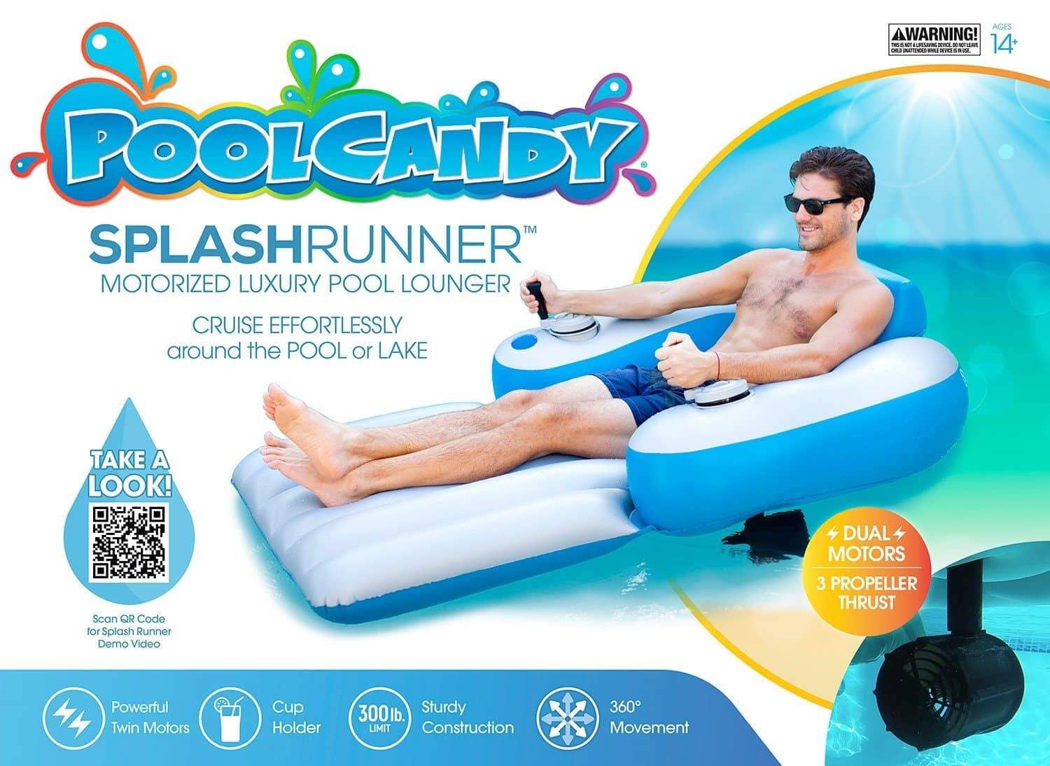 Motorized inflatable hot sale pool lounger