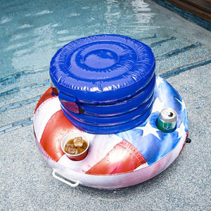 Inflatable Floating Drink Cooler Stars & Stripes PoolCandy