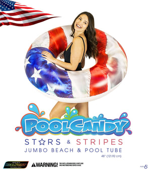 PoolCandy Pool Tube PoolCandy Stars & Stripes  Jumbo 48" Pool Tube