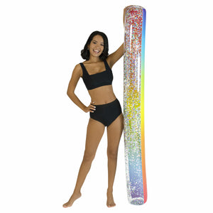 Pool Candy Super Noodle Rainbow Collection Glitter Pool Noodle - Rainbow Haze