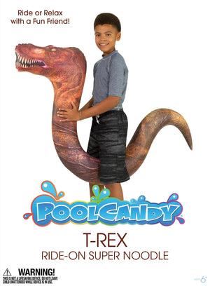 Inflatable T-Rex Pool Ride On Noodle